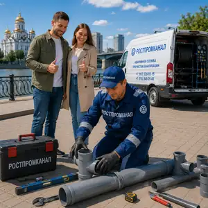 монтаж труб канализации