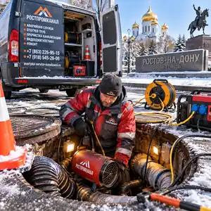 отогрев труб в люке