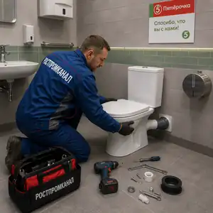 установка унитаза